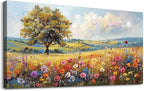 hyidecorart Canvas Wall Art For Living Room Wall Decor For Bedroom Office Decorations Field Pictures Artwork Flower Scenery Watercolour Wall Paintings Aesthetic Room Home Decor Ready to Hang