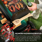 Wood Grill Scraper - Wooden BBQ Grill Brush Cleaner Alternative - Enjoy Safe & Bristle Free Barbecue