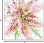 Wexford Home Floral Strokes I -Gallery Wrapped Canvas Art Print 24X24 Multicolor