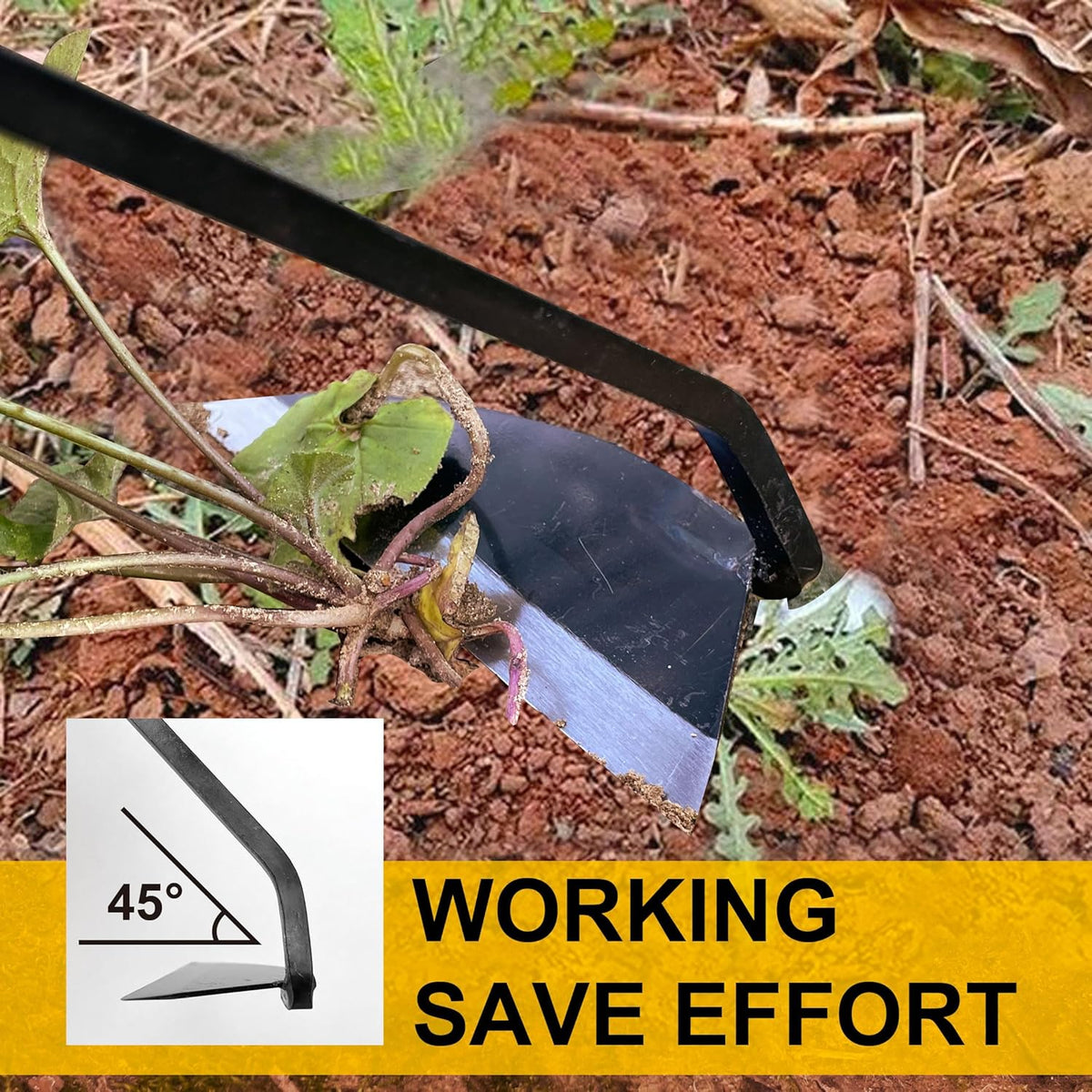Japanese Wide Blade Gardening Tools I Premium Quality Hand Hoes/Weeding Sickle Have Very Sharp Edge for Quick Work