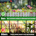 24 in x 25 ft Welded Wire Mesh Fence, 2 in × 3 in 15GA Black PVC Coated Garden Fencing Roll, Dog Barrier for Vegetable Yard, Poultry Netting,Heavy-Duty Border Fencing