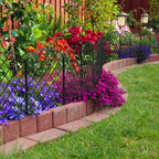 OUSHENG 10 Pack Decorative Garden Fence, Total 10ft(L) x 24in(H)