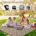 Wallona Outdoor Rugs 5x8 ft Patio Waterproof Clearance Indoor Outdoor Carpet for Patio Plastic Straw Reversible Area Rugs Mat for RV, Camping, Balcony, Beach, Picnic, Porch, Brick Black & Beige
