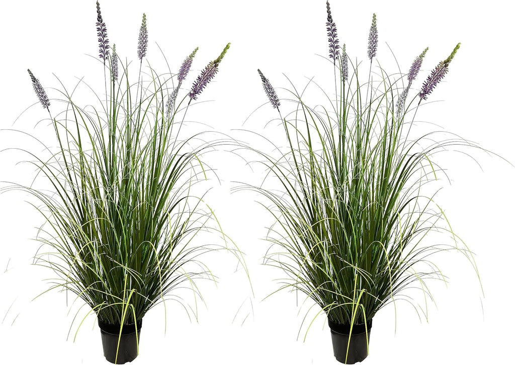 Artificial Plant 47in(2pack) Tall Artificial Lavender Plant,Faux Plants Indoor Home Decorative Artificial Plants & Flowers in Pot Fake Plant, House Plant Indoor