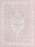 Unique Loom Outdoor Traditional Collection Area Rug - Valeria (10' x 13' 1" Rectangle, Pink/ Ivory)