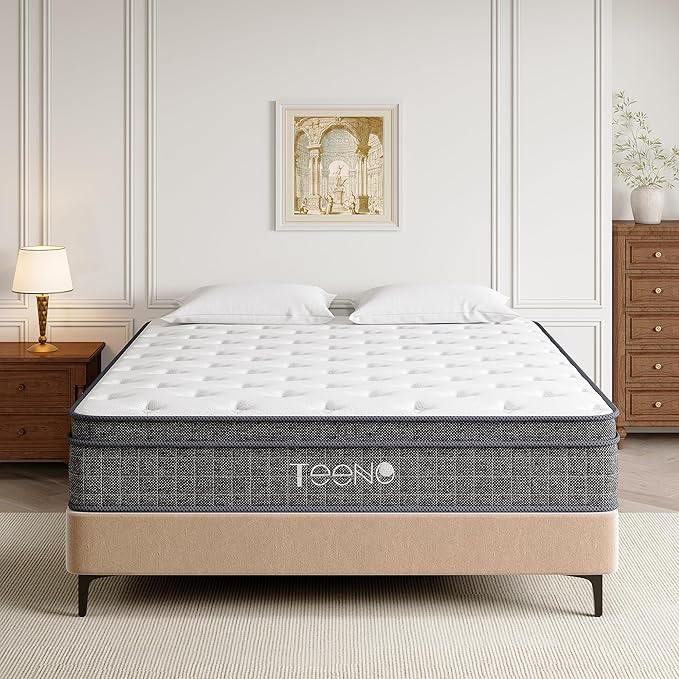 Full Mattress 10 Inch | Hybrid Mattresses Full Size in a Box | Medium Firm Memory Foam and Individual Pocket Springs | Fiberglass Free Bed Mattres | Breathable | CertiPUR-US