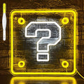 Question Block Neon Sign,Question Square Led Mario Neon Light USB Powered Led Night Lights for Game Room Wall Decor,Man Cave,Teen Boy Room Decor,Gamer Gifts for Boys, Kids