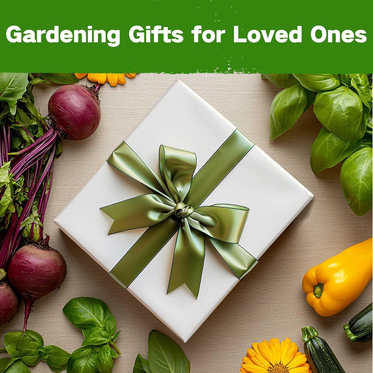 Lush&Dew Year-Round USDA Zone 7 Seed Bank, Gift for Mom Dad, 32 Varieties Non-GMO Heirloom Seeds of Vegetables, Flowers, Gardening Gifts for Women Men, Survival Kit for Raised Garden Bed, Greenhouse