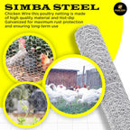 Chicken Wire 36 in x 200 FT x 2” Mesh x 20GA | Poultry Wire Netting | Hot Dipped Galvanized | Chicken Coop, Rabbit Cage, Fence Barrier (36 x 200 x 2)