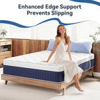 12Inch King Size Hybrid Mattress in a Box,Presser Relief & Motion Isolation Mattress, Memory Foam&Individually Wrapped Springs,CertiPUR-US Certified,Edge Support,365 Nights Trial
