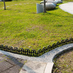 Evelyne Black Garden Border Plastic Edging: Wrought Iron Design - 15pcs Black Yard Landscaping Fence Liner Lawn Edge Barrier - 20ft Kit of Decorative Lawn Landscape Panels Elements