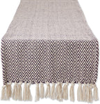 DII Woven Basic Tabletop Collection, Chevron Table Runner, 15x72, Eggplant