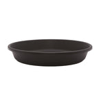 The HC Companies Flower Pot Saucers - Plastic Plant Saucer for Outdoors & Indoors - Traditional Design Plant Pot Trays for Water Drainage - Durable & Stylish Round Plant Tray (16-inch Black)