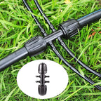 Barbed Tee Irrigation Fittings 1/2 Inch to 1/4 Inch Drip-proof Fitting for Irrigation Pipe (1/2'' ID x 0.60''-0.63'' OD) 6-Way-20 PCS