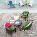 QILLOWAY Outdoor Chair Cushion for Patio Furniture, Waterproof Patio Cushions with Ties, Fade Resistant Replacement Pads for Outdoor Rocking Chairs,Dark Green
