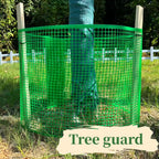 PotatoLife Plastic Wire Mesh Fence, Balcony Fence for Baby and Pets, Safety Fence, Stair Protector, Poultry, Garden, Tree Support, Durable Material, Free Zip Ties (Green, 15.7'' x 20')