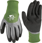 Wells Lamont Men's Waterproof Work Gloves with Latex Double Coating, Green/Black, Medium (609M-300)