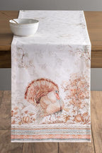 Maison d' Hermine Table Runner 100% Cotton Single Layer Table Runners 108 inches Long for Thanksgiving Christmas Decorations Home Kitchen Dining Party Wedding (Giving Thanks, 14.5" x 108")