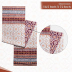 Maison d' Hermine Table Runner 100% Cotton Double Layer Table Runners 72 inches Long for Thanksgiving Christmas Decorations Home Kitchen Dining Party Wedding (Fair Isle, 14.5" x 72")