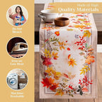 Maison d' Hermine Table Runner 100% Cotton Double Layer Table Runners 108 inches Long for Thanksgiving Christmas Decorations Home Kitchen Dining Party Wedding (Amarante, 14.5" x 108")