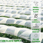 Farm Plastic Supply - Clear Coolmax Greenhouse Plastic Sheeting - 6 Mil - 4 Year UV Resistant Infrared Anti-Condensate Green House Covering Thermal Greenhouse Plastic 6 mil (50' x 60')