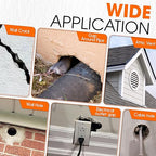 [Upgraded] Rodent Barrier Kit, 3Pcs Steel Wool Included 3Pcs PU Spray Foam for Mice Control, 3.2"x7.5’ Rodent Control Fill Fabric, Gloves, Scissors, Gap Blocker in Hole Pipeline Vent in House, Garage