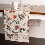 Maison d' Hermine Table Runner 100% Cotton Single Layer Table Runners 108 inches Long for Thanksgiving Christmas Decorations Home Kitchen Dining Party Wedding (Dalida, 14.5" x 108")