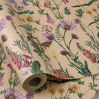 RUSPEPA Wildflower Floral Wrapping Paper Roll for Women, 17 Inches x 9.8 Feet, Mini Roll, Herbal Kraft Wrapping Paper for Christian Gifts, Birthdays, Weddings, Bridal Shower and Engagement