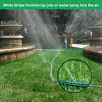 Watoo 2025 Sprinkler Hose & Soaker Hose for Yard - 75 FT Reinforced Flat Garden Hose with Holes, Heavy Duty No-Kink Lawn Irrigation Hose (Includes Stakes, High Pressure Spray)