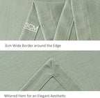 maxmill Lux Faux Linen Table Cloth with Slubby Texture Wrinkle Resistant Anti-Shrink Tablecloth for Kitchen Dining Tabletop for Banquet Parties Event Dinner Rectangle 52 x 70 Inch Sage Green