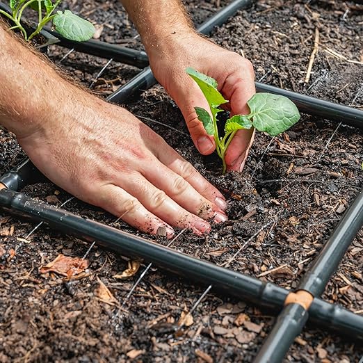 Garden Grid Watering System, 2x4 | Drip Irrigation System for Garden Beds - But Better | Pre-Assembled, Waters Every Plant, 1-Minute Setup, Lasts 5-10x Longer Than Drip | USA-Made Quality | 22.5"x44"