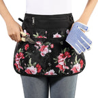 Bafelia Garden Apron for Women with 6 Pockets,Half Florist Apron (Peony)