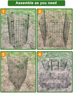 15Pcs Plant Protectors from Animals - Plant Cages for Outdoor Plants 11.8"x15.8" Metal Mesh Garden Protector for Flowers, Vegetables, to Stop Rabbits, Chickens and Squirrels