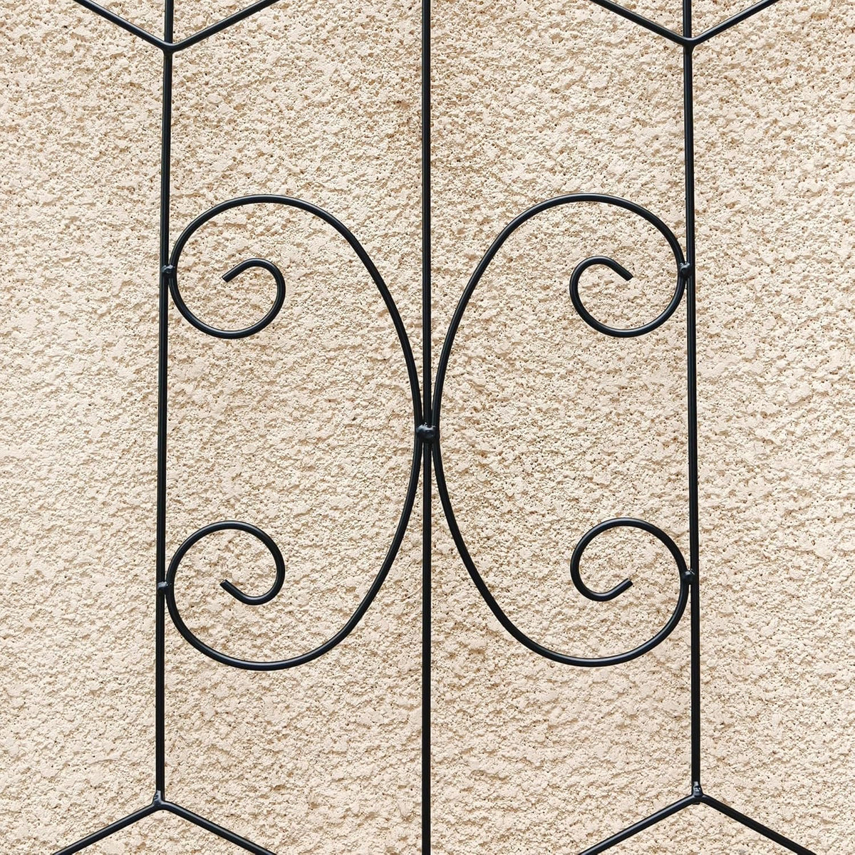 Metal Garden Trellis Rustproof Trellis for Climbing Plants Outdoor Flower Support (Black-2 Pack, 71"x19.7")