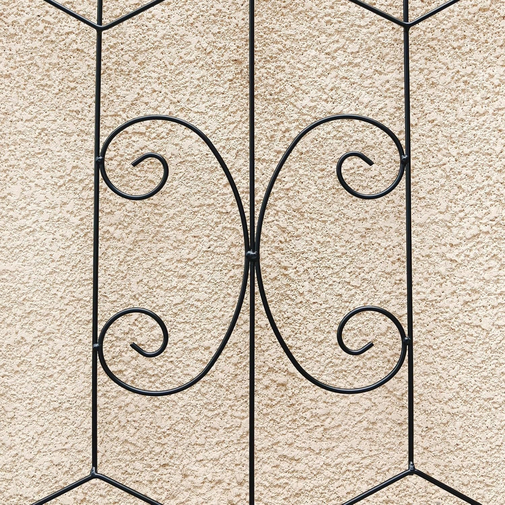 4 Pack 71x20in Garden Trellises with Black Metal Coating, Trellis for Climbing Plants Outdoor, Roses, Vines, Flowers, and Vegetables.