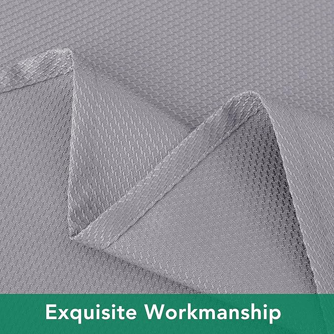 Biscaynebay Textured Fabric Tablecloths 60x84 Inches Rectangular, Silver Grey Water Resistant Spill Proof Tablecloths for Dining, Kitchen, Wedding and Parties, Machine Washable