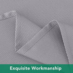 Biscaynebay Textured Fabric Tablecloths 90x132 Inches Rectangular, Silver Grey Water Resistant Spill Proof Tablecloths for Dining, Kitchen, Wedding and Parties, Machine Washable