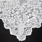 Juvale Lace Tablecloth - 60 x 97-Inch White Rectangular Table Cloth - Vintage Floral Scalloped Edge Elegant Dainty Tea Party Tablecloth & Wedding Reception Decor (Pack of 2)