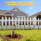 Decorative Garden Fence 17in x10ft,10 Panels Rustproof Metal No Dig Fence