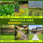 4ft x 300ft Weed Barrier Landscape Fabric, 3.2oz Heavy Duty Woven Fabric