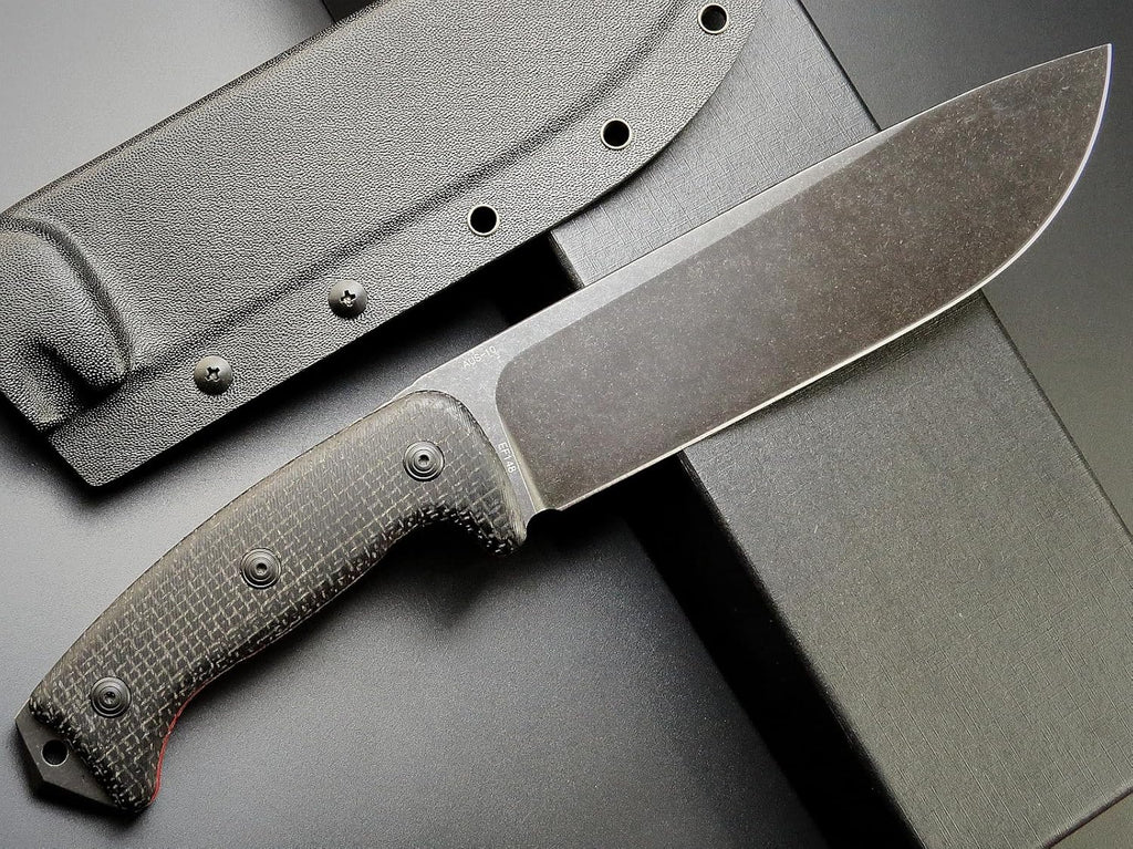 Eafengrow EF148 Fixed Blade Knife AUS-10 Steel Blade Micarta Handle Full Tang EDC Straight Knife for Hunting Camping Bushcraft