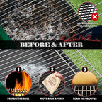 Wood Grill Scraper - Wooden BBQ Grill Brush Cleaner Alternative - Enjoy Safe & Bristle Free Barbecue