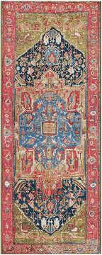 Unique Loom Outdoor Traditional Collection Area Rug - Limon (2' 7" x 7' 1" Runner Multi/Red)
