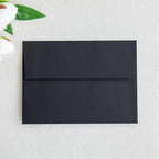 PONATIA 50 Pieces 5x7 Envelopes, A7 Envelopes Self Seal for Weddings, Invitation Cards, Photos, Postcards, Greeting Cards Mailing, Baby Shower, Graduation, Christmas Gift Cards (Black)