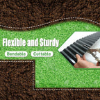 Metal Corrugated Garden Edging, Landscape Edging for DIY Flower Beds, Flexible Bender Border for Lawn, Garden and Yard, Galvanized Garden Edging (Black, 6 Inch x 50FT)