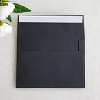 PONATIA 50 Pieces 5x7 Envelopes, A7 Envelopes Self Seal for Weddings, Invitation Cards, Photos, Postcards, Greeting Cards Mailing, Baby Shower, Graduation, Christmas Gift Cards (Black)