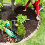uxcell Landscape Edging, 1Pcs 33FT x 4" - No Dig Garden Edging Kit with 30 Stakes, Landscape Edging Border for Garden Lawn Flower Bed Yard Grass (Coffee)