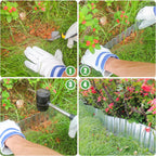 Metal Corrugated Garden Edging, 4" x 50Ft Garden Edging Border for Garden and Flower Bed, Landscape Edging for Grass Barrier, Sidewalk, Lawn and Yard, Silvery