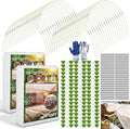 Garden Mesh Netting Kit, 2 Pieces 10x33FT Garden Netting, 100 Garden Hoops 80 Connectors 72 Clips 1 Pair Gloves, Protection for Plant Vegetable Fruits Flowers Greenhouse (White 10 * 33ft)
