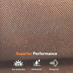 Covered Outdoor Yarn-Dyed Gazebo Curtains Replacement Universal 4-Panel Sidewalls 10' x 12', Outdoor Gazebo Privacy Curtains with Zipper, Replacement for Patio, Outdoor and Backyard (Curtain Only)